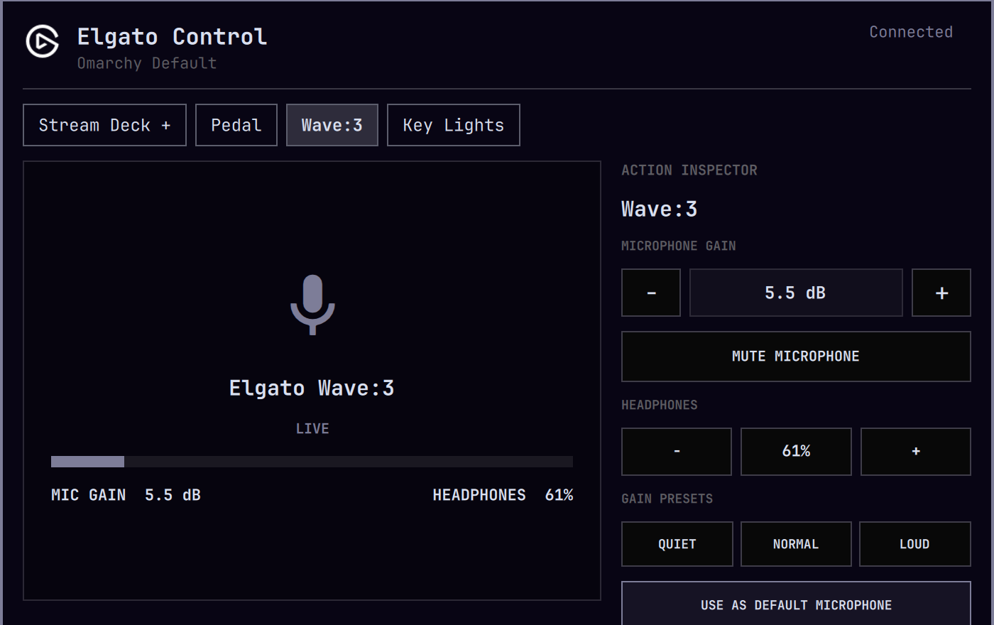 Elgato Control Wave:3 controls