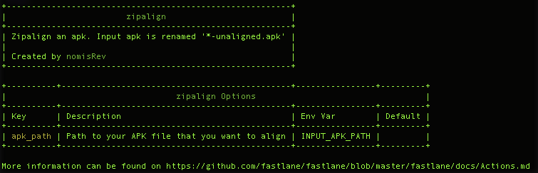 fastlane action zipalign