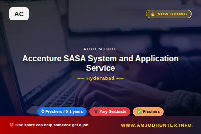Accenture Hiring - Accenture SASA System and Application Services Associate