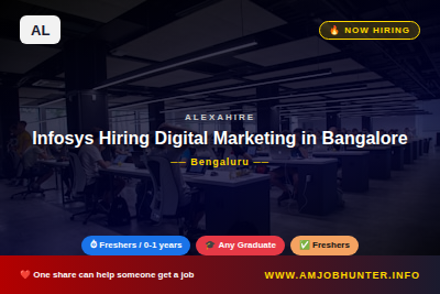 AlexaHire Hiring - Infosys Hiring Digital Marketing in Bangalore | Apply Right Now