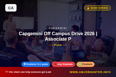 Capgemini Hiring - Capgemini Off Campus Drive 2026 | Associate Products & Systems Technician | Pune — Apply Now