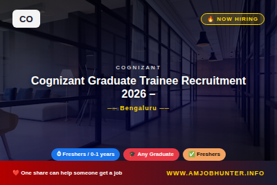Cognizant Hiring - Cognizant Graduate Trainee Recruitment 2026 – Any Graduate Fresher Apply