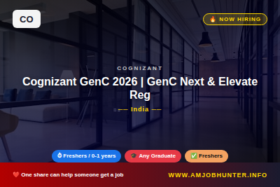 Cognizant Hiring - Cognizant GenC 2026 | GenC Next & Elevate Registration, Exam Pattern & Salary