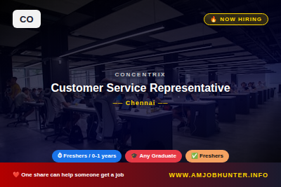 Concentrix Hiring - Customer Service Representative