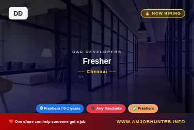 DAC Developers Hiring - Fresher