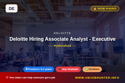 Deloitte Hiring - Deloitte Hiring Associate Analyst - Executive Assistant Support in Hyderabad | Onsite