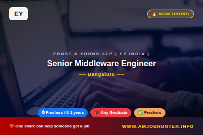 Ernst & Young LLP ( EY India ) Hiring - Senior Middleware Engineer