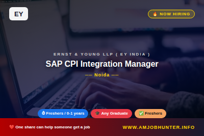 Ernst & Young LLP ( EY India ) Hiring - SAP CPI Integration Manager