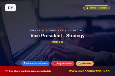 Ernst & Young LLP ( EY India ) Hiring - Vice President - Strategy