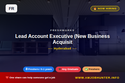Freshworks Hiring - Lead Account Executive (New Business Acquisition Enterprise) India