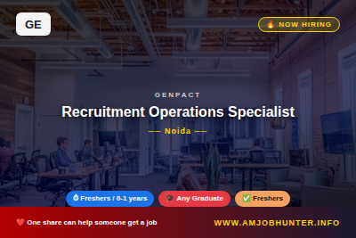 Genpact Hiring - Recruitment Operations Specialist