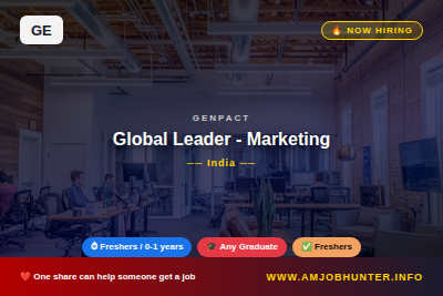 Genpact Hiring - Global Leader - Marketing
