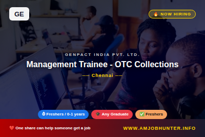 Genpact India Pvt. Ltd. Hiring - Management Trainee - OTC Collections