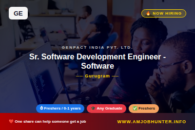 Genpact India Pvt. Ltd. Hiring - Sr. Software Development Engineer - Software Development Engineering N 4B
