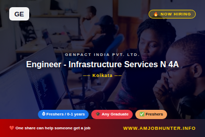 Genpact India Pvt. Ltd. Hiring - Engineer - Infrastructure Services N 4A