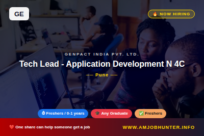 Genpact India Pvt. Ltd. Hiring - Tech Lead - Application Development N 4C