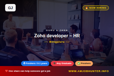 Guru & Jana Hiring - Zoho developer – HR