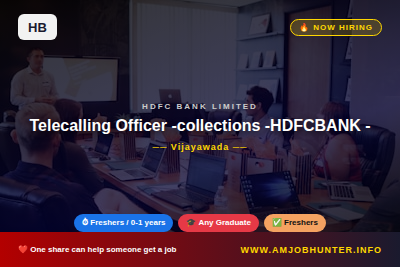 Hdfc Bank Limited Hiring - Telecalling Officer -collections -HDFCBANK - Female