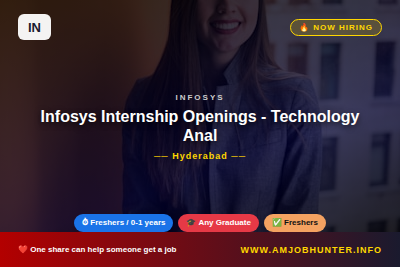 Infosys Hiring - Infosys Internship Openings - Technology Analyst Roles (Summer 2025)