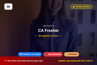 Infosys Hiring - CA Fresher