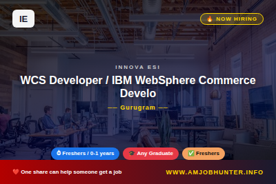 Innova ESI Hiring - WCS Developer / IBM WebSphere Commerce Developer