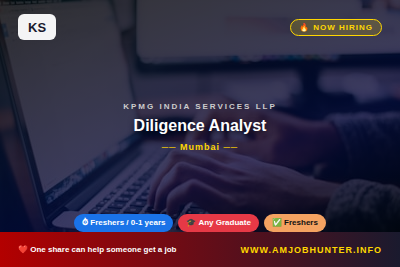 Kpmg India Services Llp Hiring - Diligence Analyst