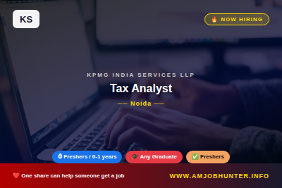 Kpmg India Services Llp Hiring - Tax Analyst