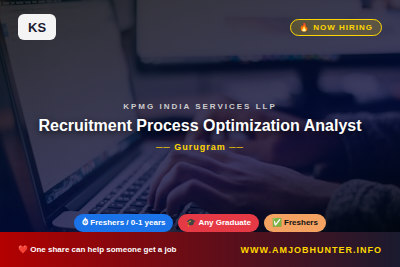 Kpmg India Services Llp Hiring - Recruitment Process Optimization Analyst