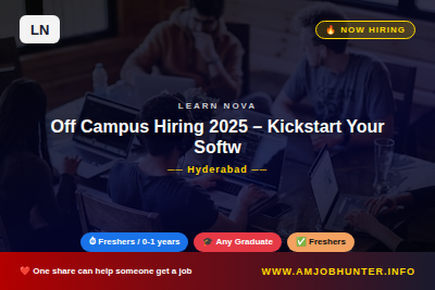 Learn Nova Hiring - Off Campus Hiring 2025 – Kickstart Your Software Engineering Career with Lilly