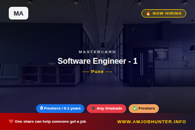 Mastercard Hiring - Software Engineer - 1