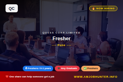 Quess Corp Limited Hiring - Fresher