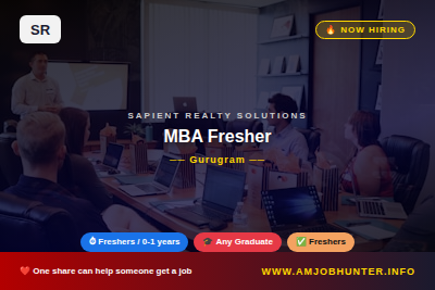 Sapient Realty Solutions Hiring - MBA Fresher