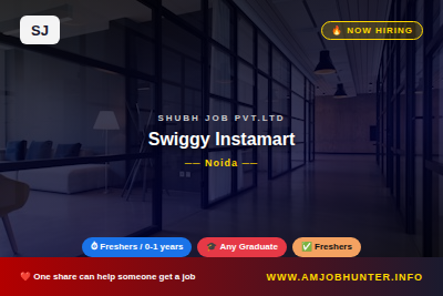 Shubh job pvt.ltd Hiring - Swiggy Instamart