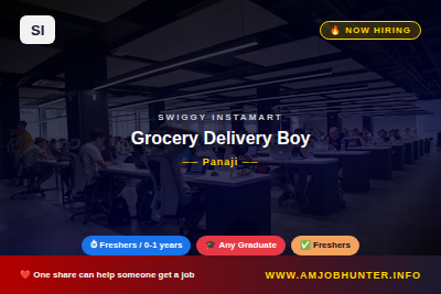 Swiggy Instamart Hiring - Grocery Delivery Boy