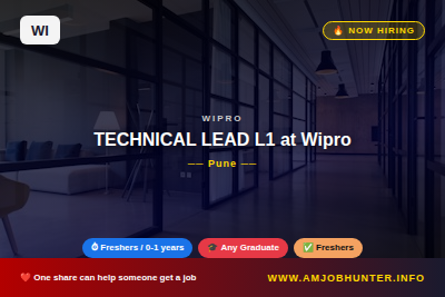 wipro Hiring - TECHNICAL LEAD L1 at Wipro