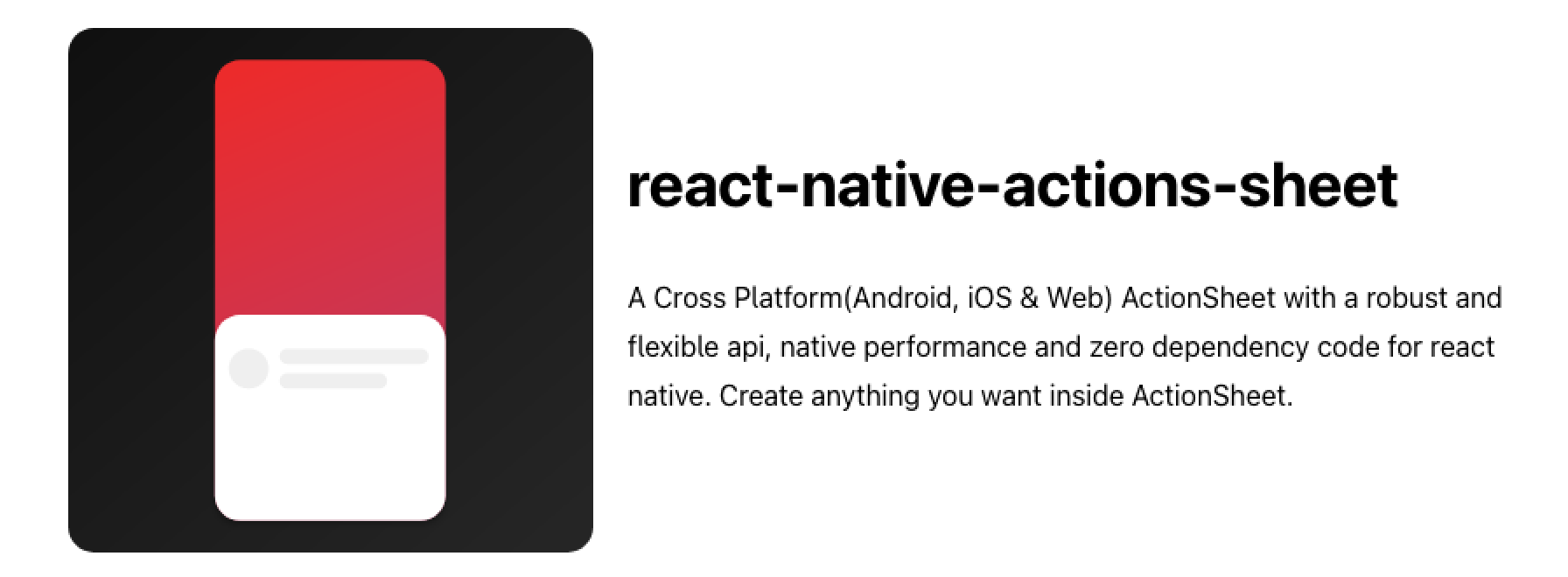 react native sheet presentation