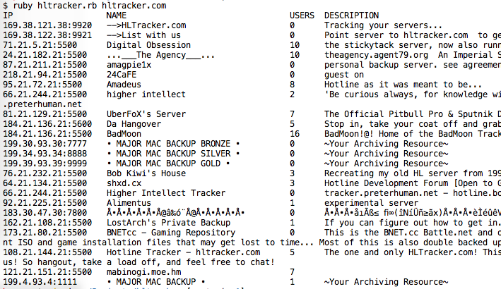 hltracker.rb server list for hltracker.com