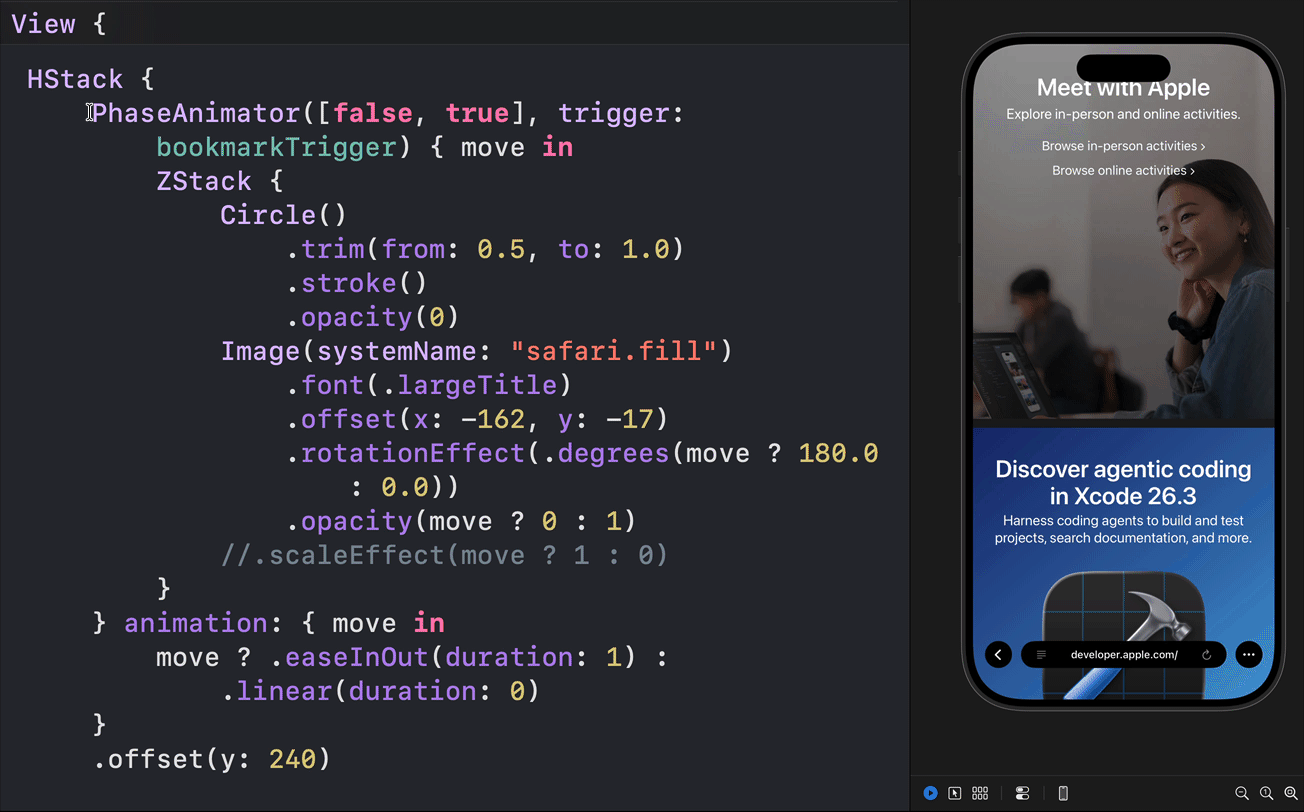 Safari-Style Add to Bookmarks Animation