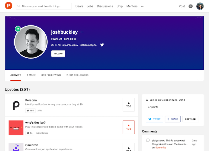 Upvote from Product Hunt CEO!