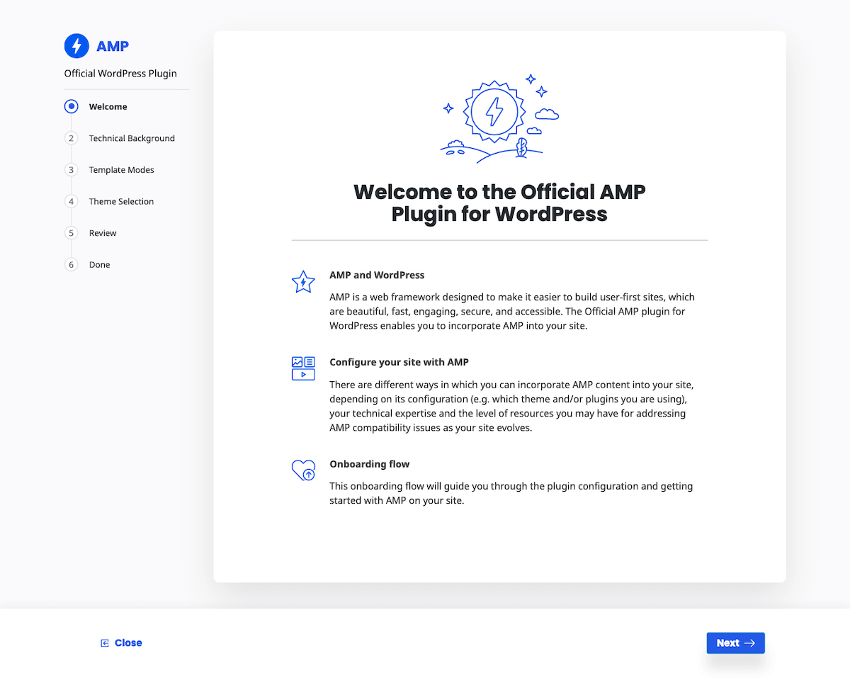 New onboarding wizard to help you get started.