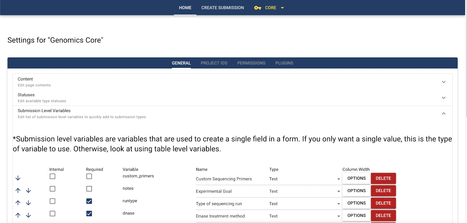 Custom fields