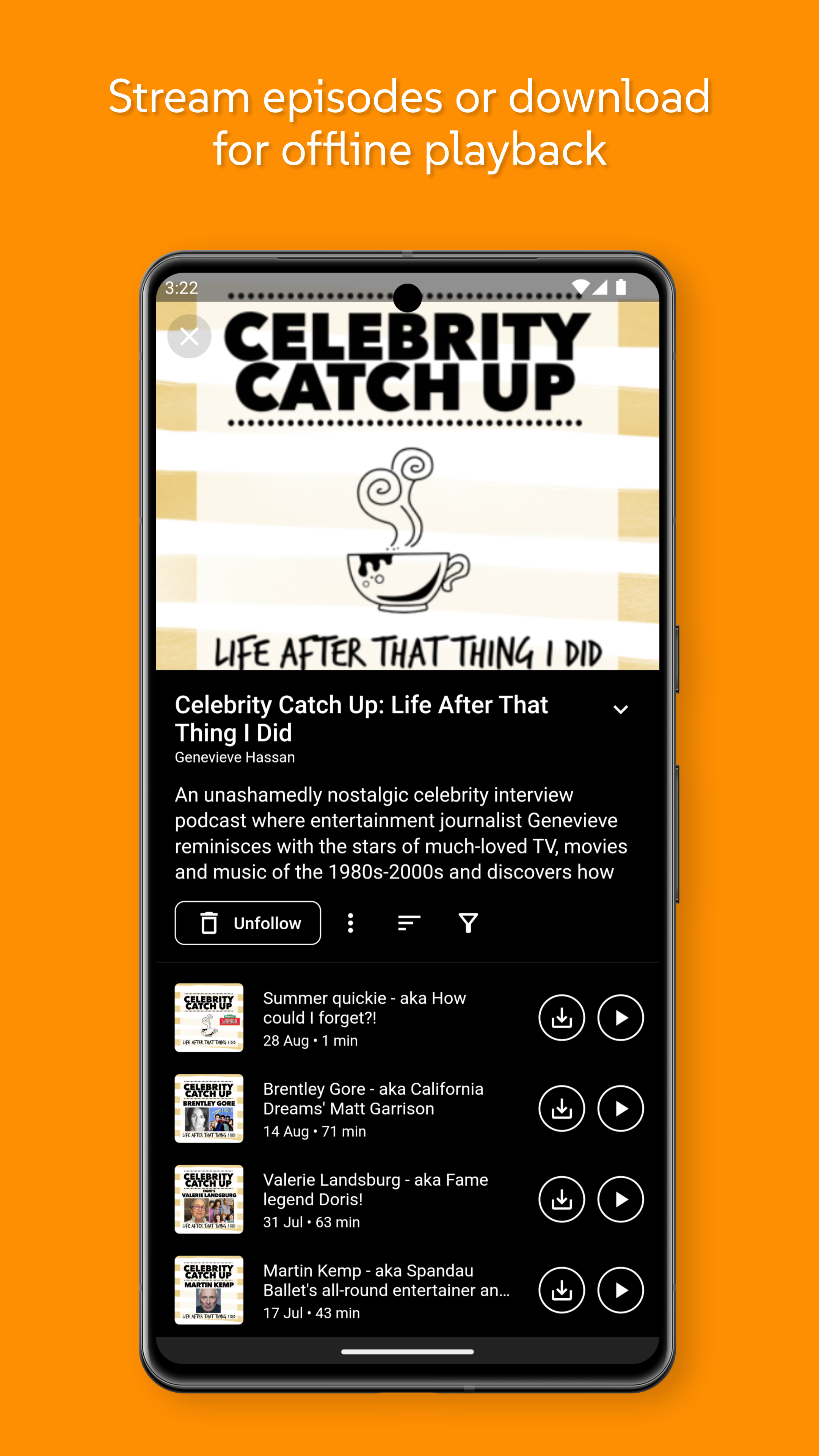 Screenshot 2 of Anytime Podcast Player — opens full size