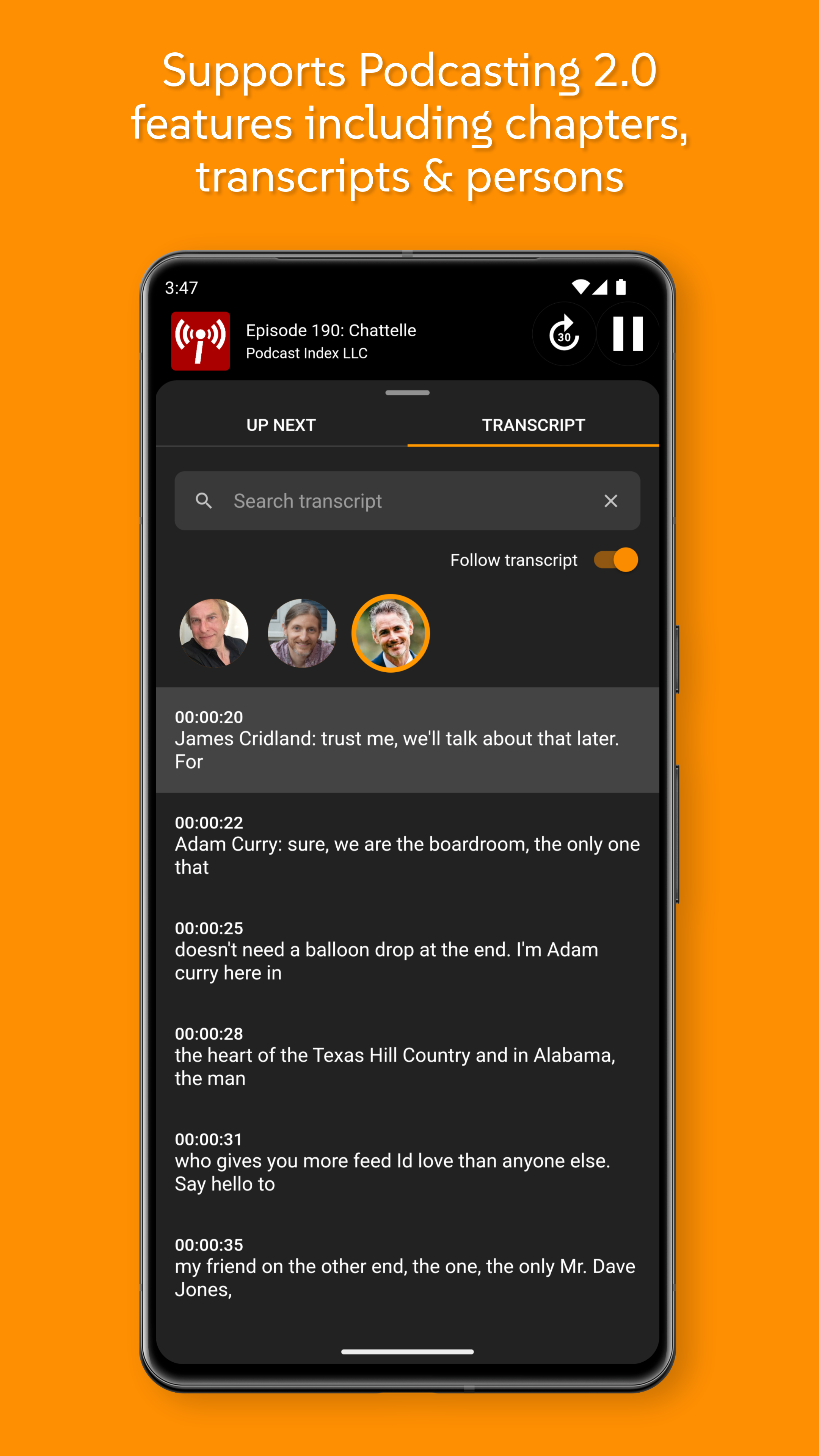 Screenshot 3 of Anytime Podcast Player — opens full size