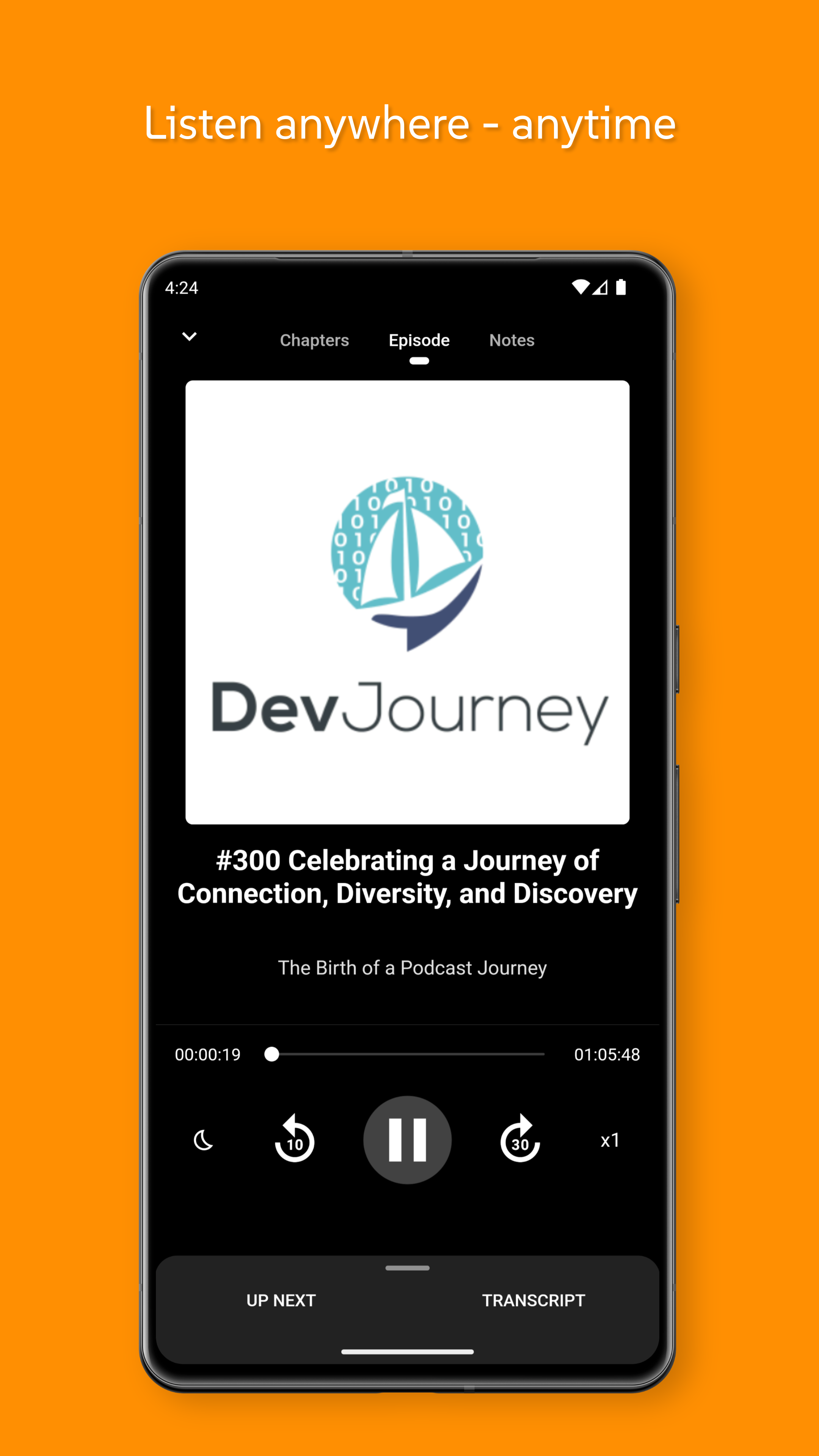 Screenshot 5 of Anytime Podcast Player — opens full size