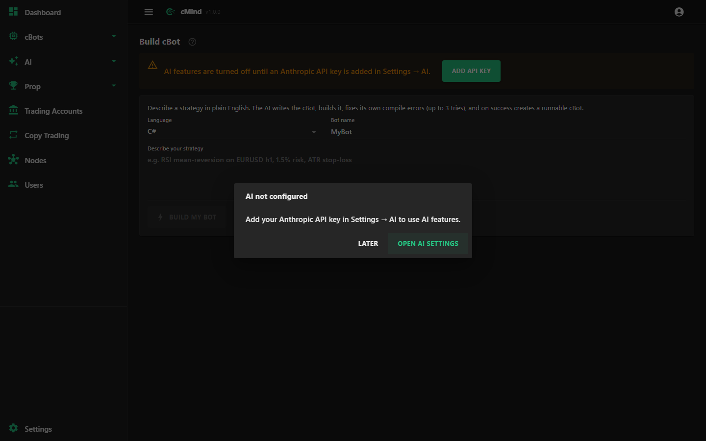 AI build a cBot