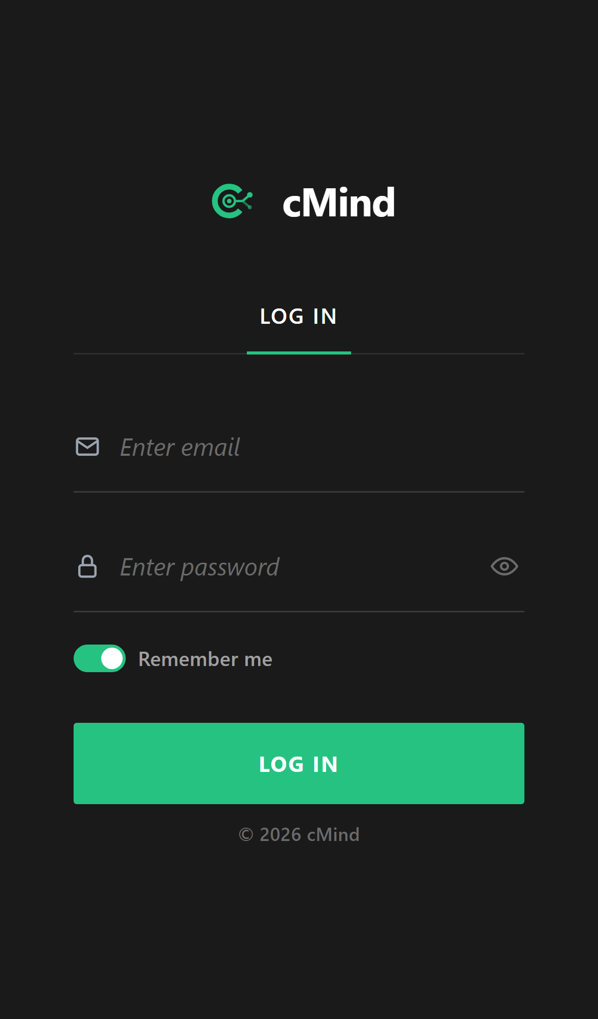 Login on mobile