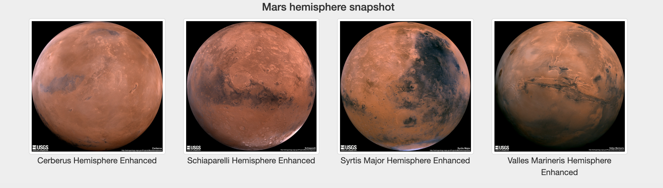 Mars hemisphere