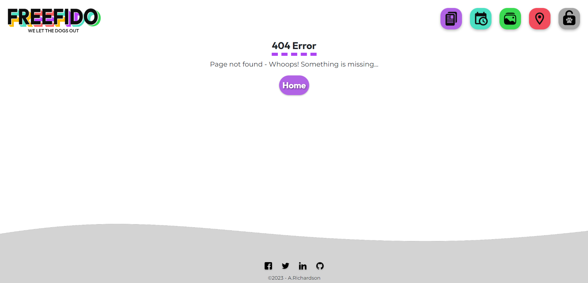 404 error page