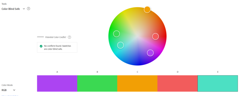 colour blind safe colour swatch