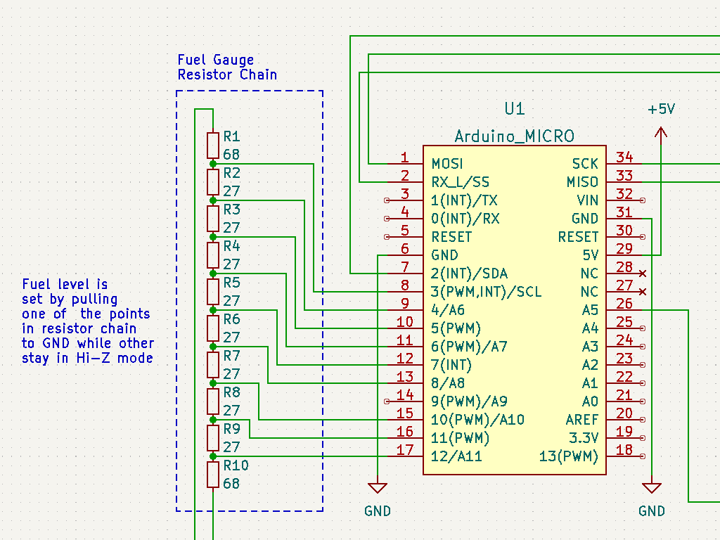 Fuel Gauge Resistor Chain